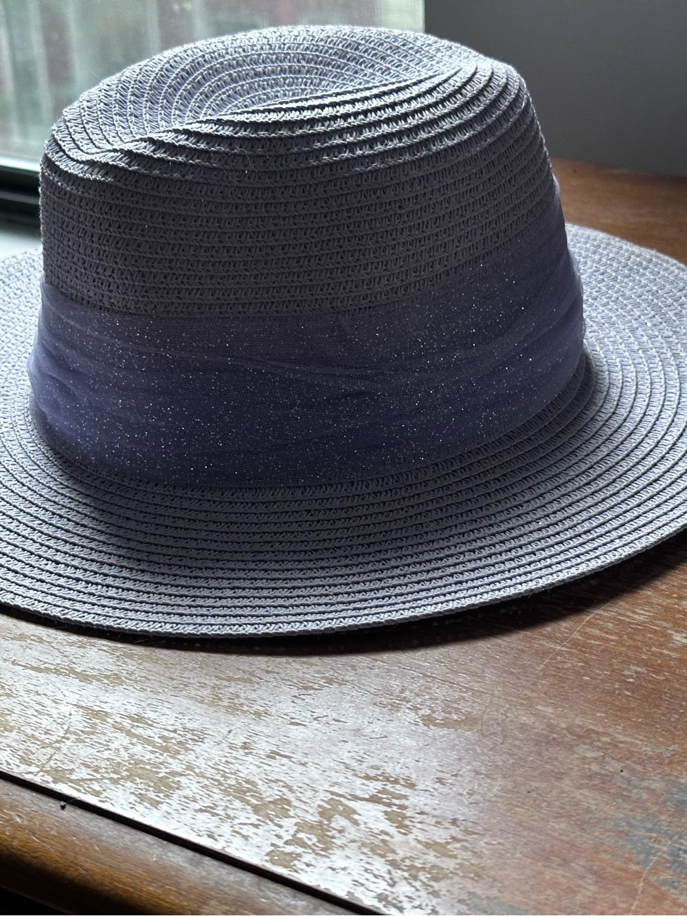 Eugenia Kim Lavender Wide-Brim Straw Hat NWOT